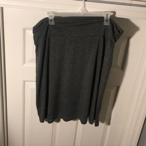 HEATHER GRAY KNEE LENGTH SKIRT